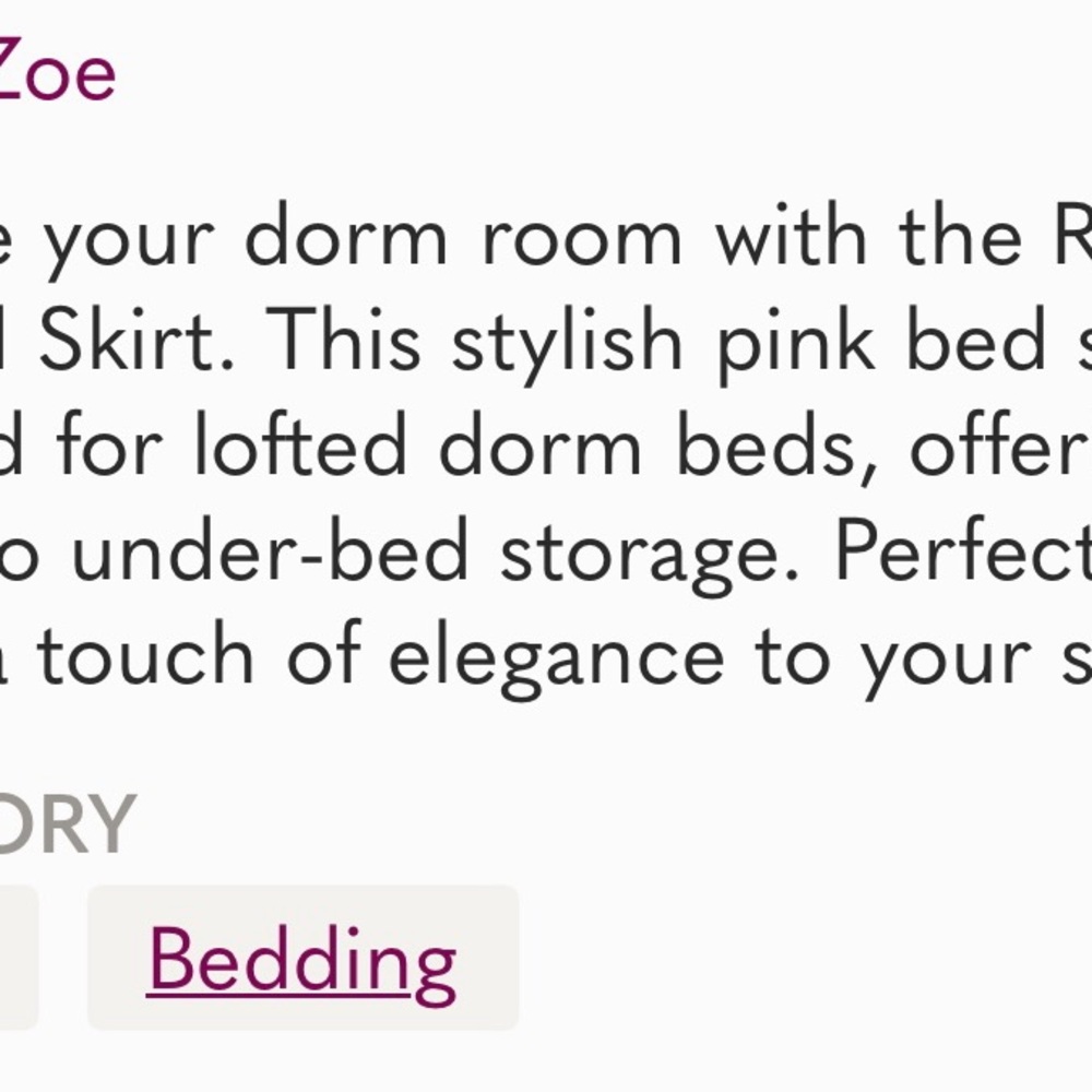 Rachael Zoe Dorm Under Bed Storage Skirt Twin-XL - Picture 8 of 8